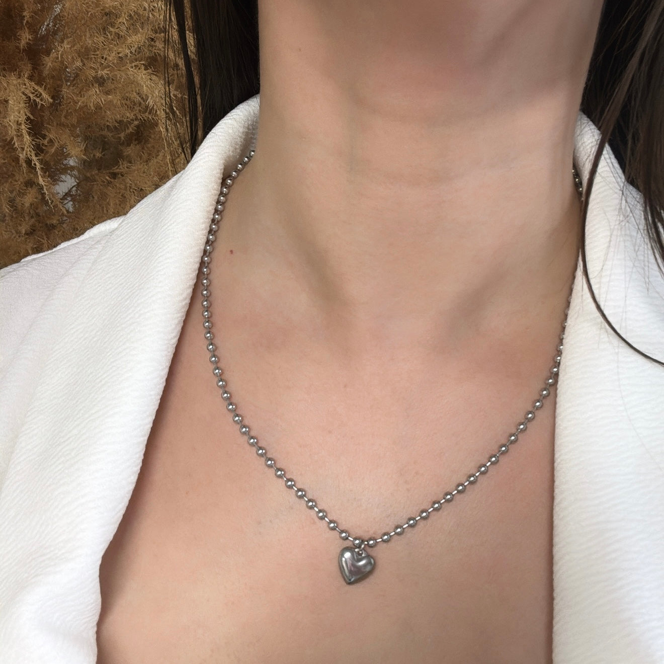 Single Heart Silver Chain