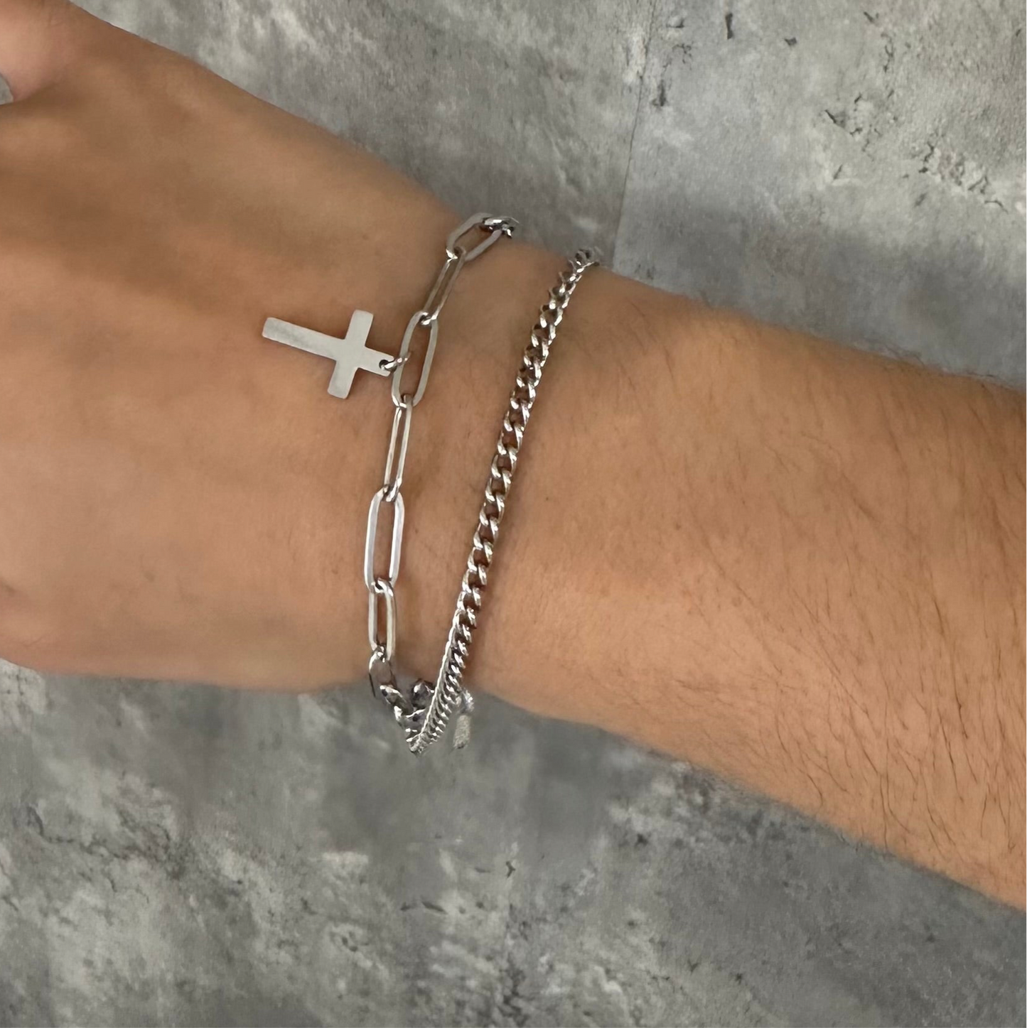 Cross Silver Bracelet