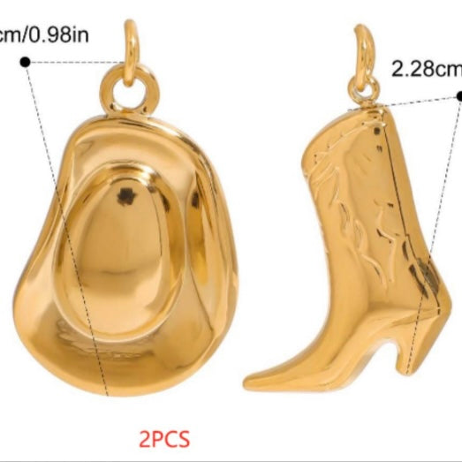 Cowboy Hat & Boots Charm