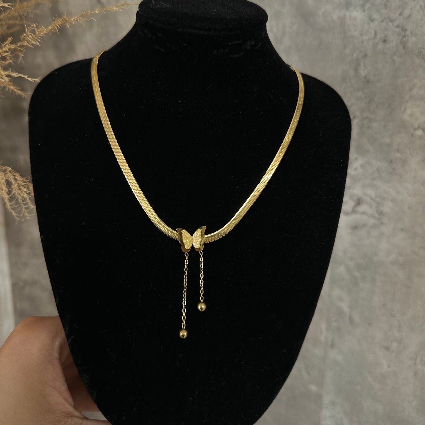 Snake Butterfly Necklace