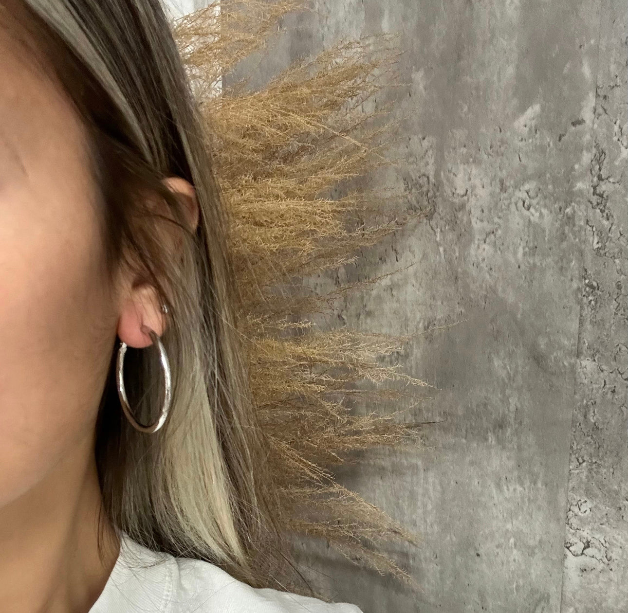 Medium Silver Hoops