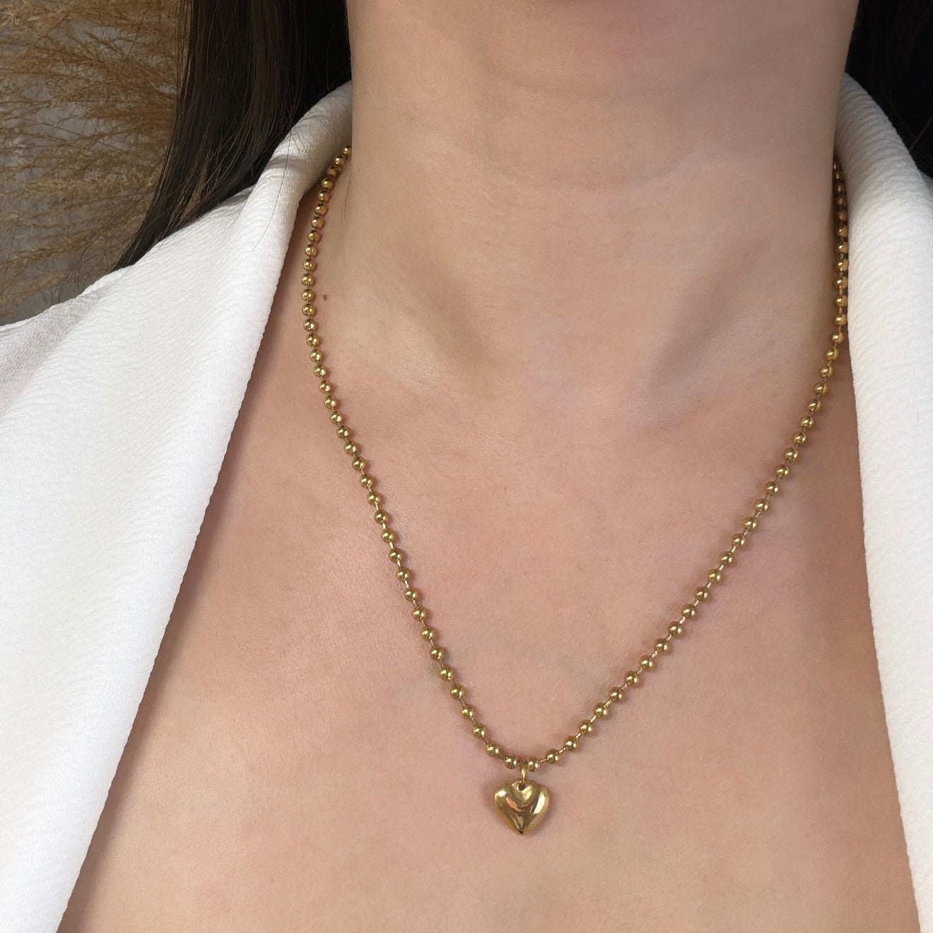Single Heart Gold Chain
