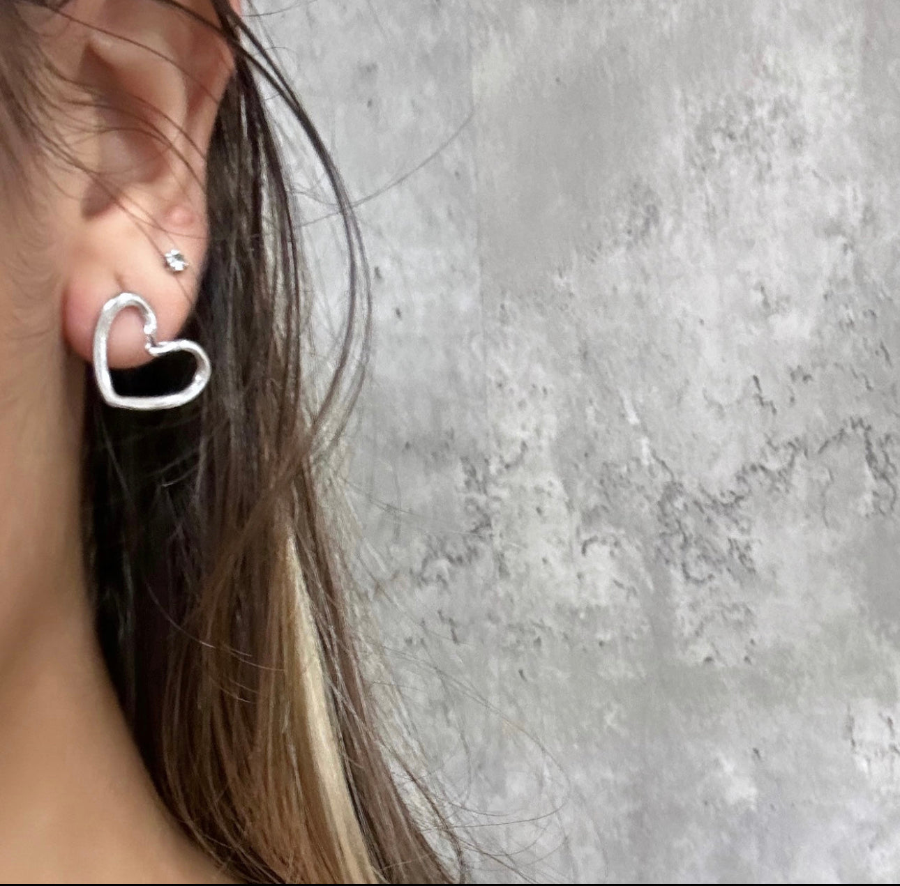Silver Heart Earrings
