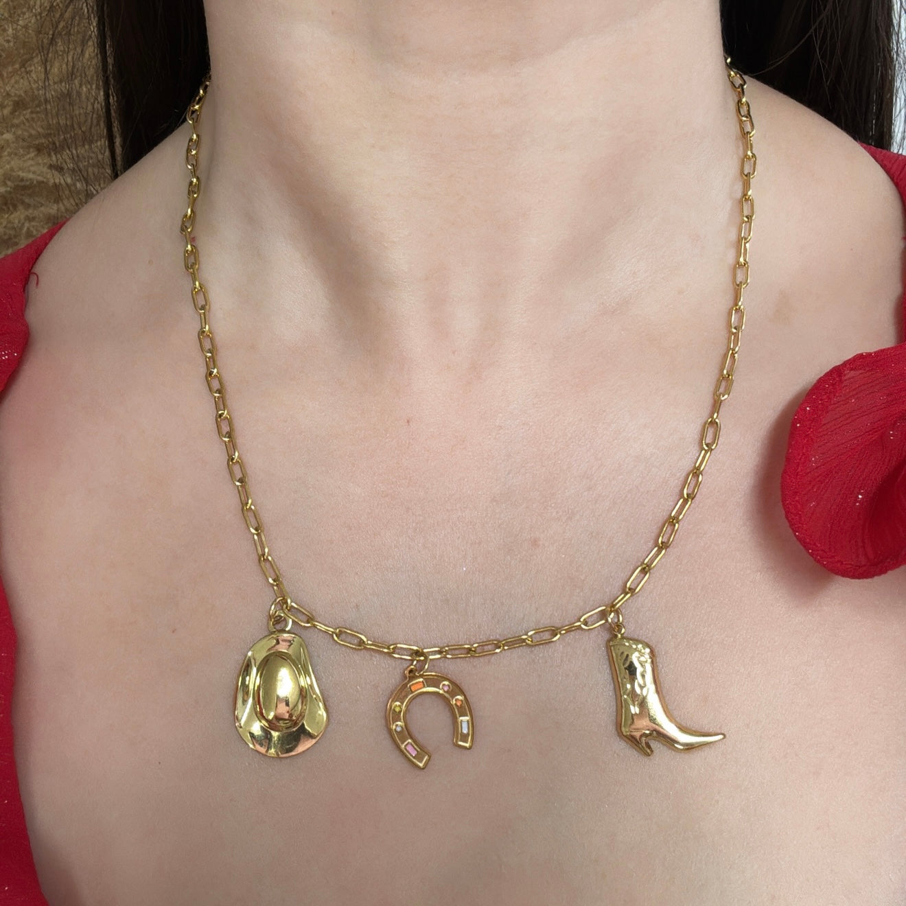 Cow Necklace With Charms