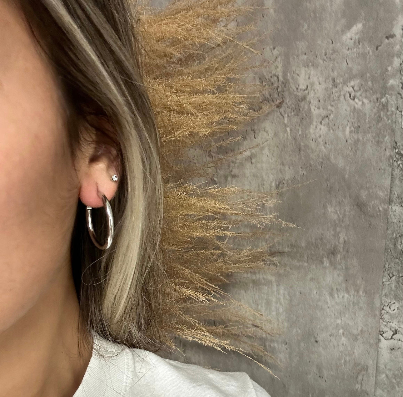 Small Silver Hoop