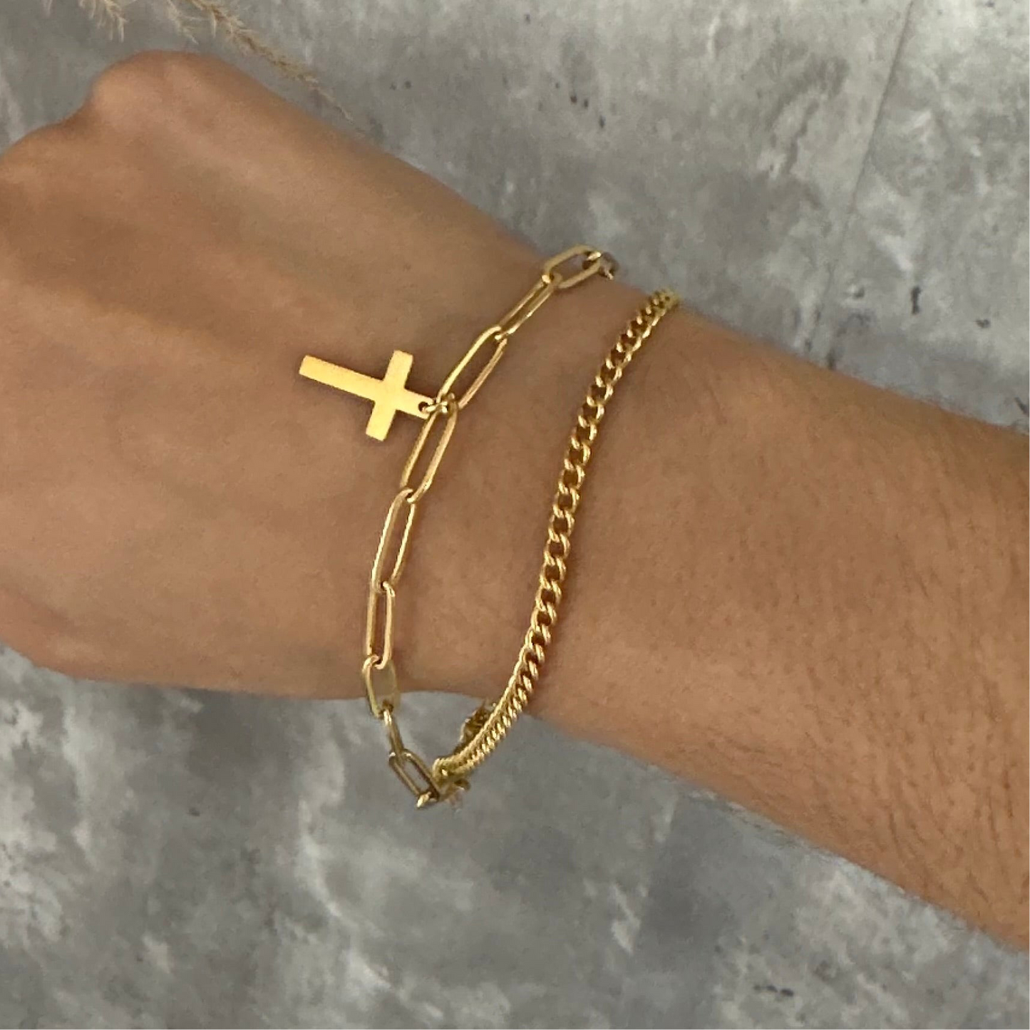 Cross Gold Bracelet