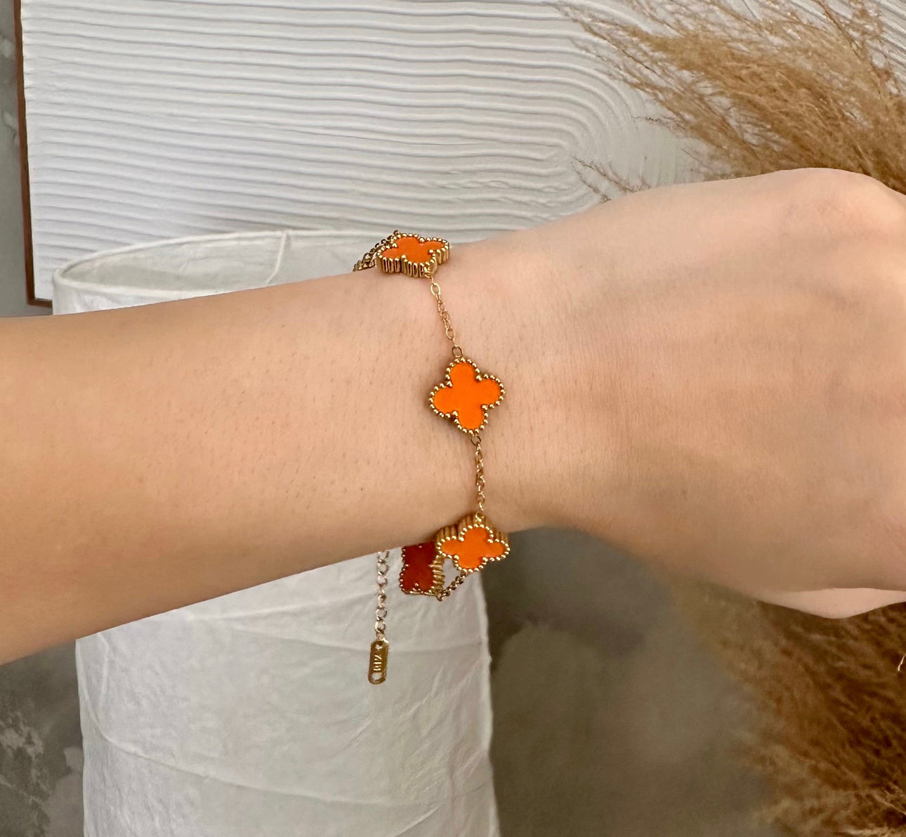 Clover Bracelet (Orange)