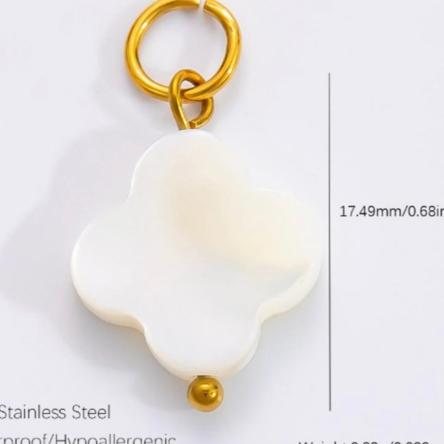 White Trebol Charm