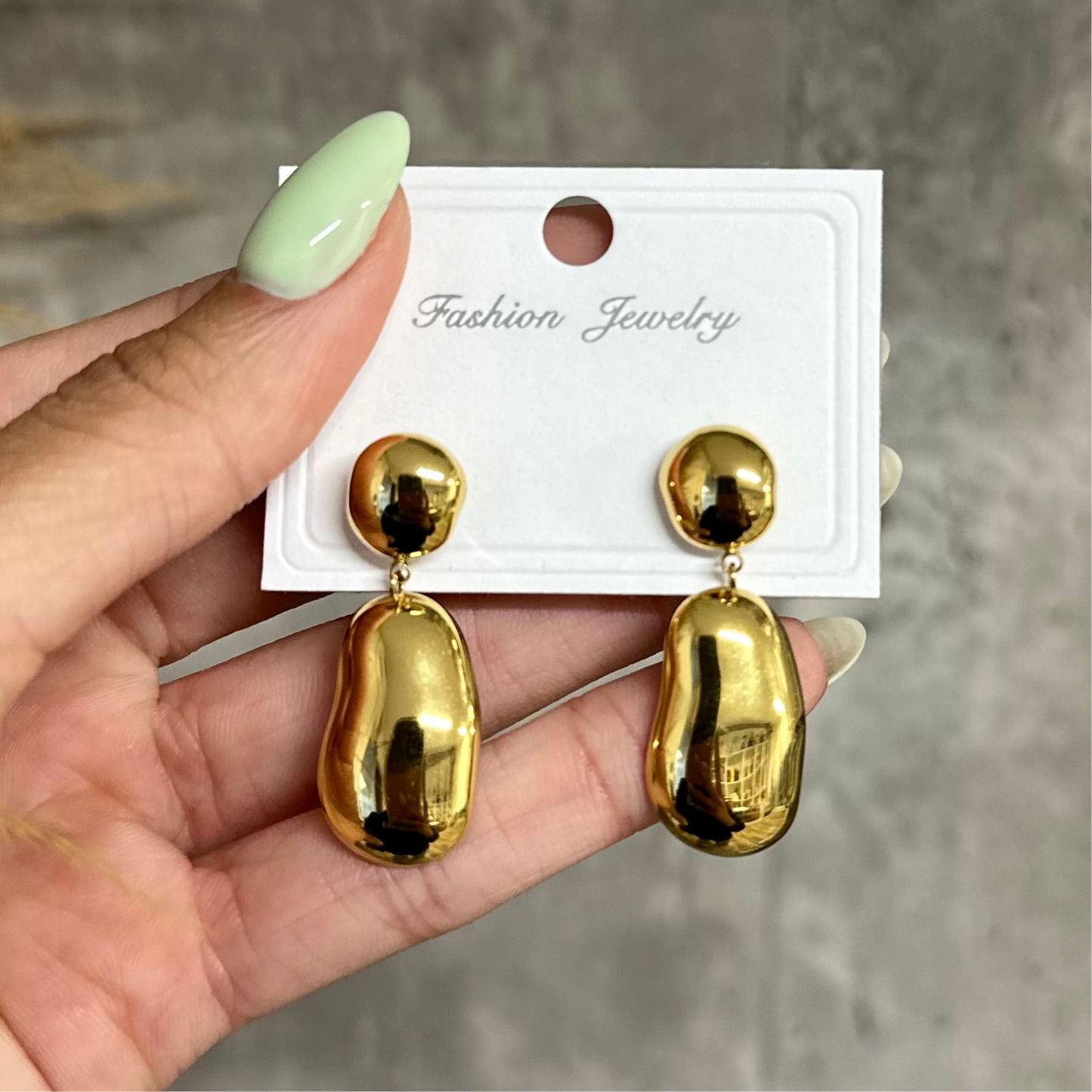 Abstract Gold Earring