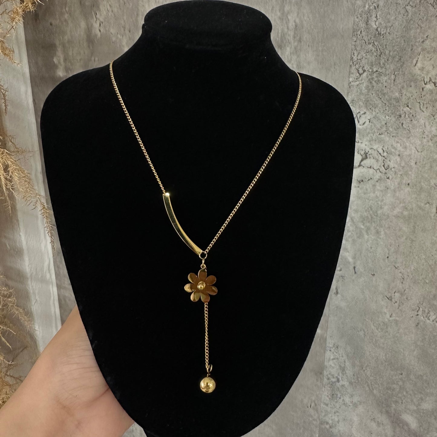 Sunflower Drop Necklace