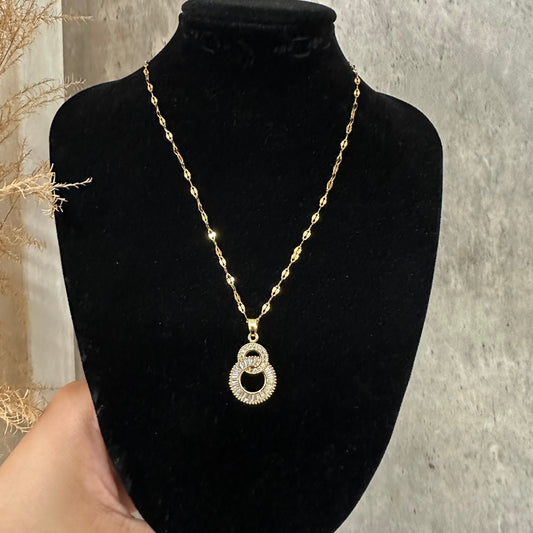 Diamond Circle Necklace
