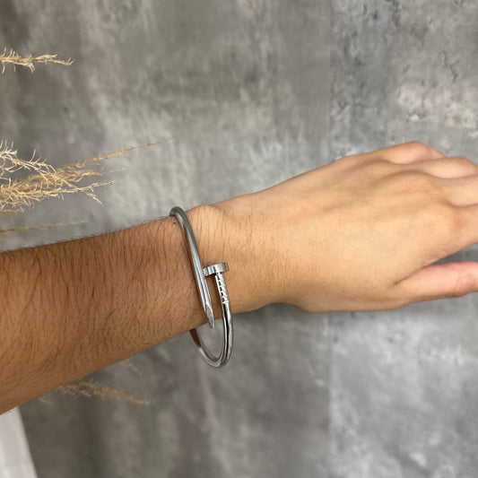 Silver Nail Bracelet