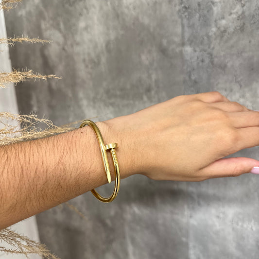 Gold Nail Bracelet