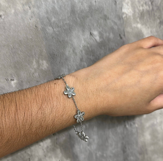 Silver Flower Bracelet