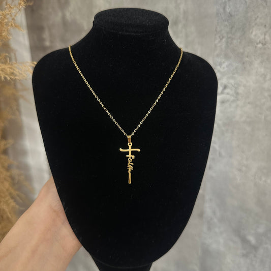 Faith Gold Necklace