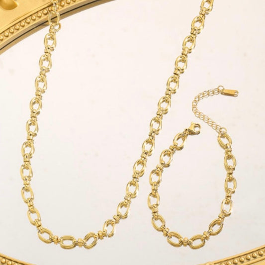 Twisted Link Gold Set