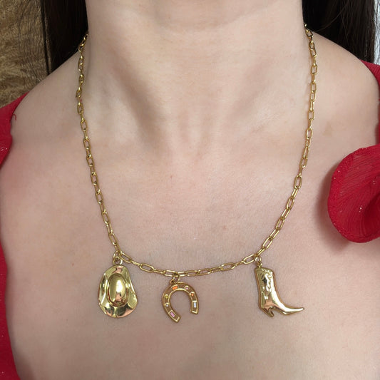 Cow Necklace With Charms