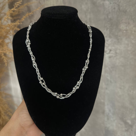 Silver Double Necklace