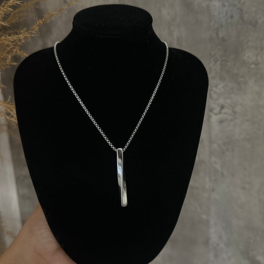 Silver Box Necklace