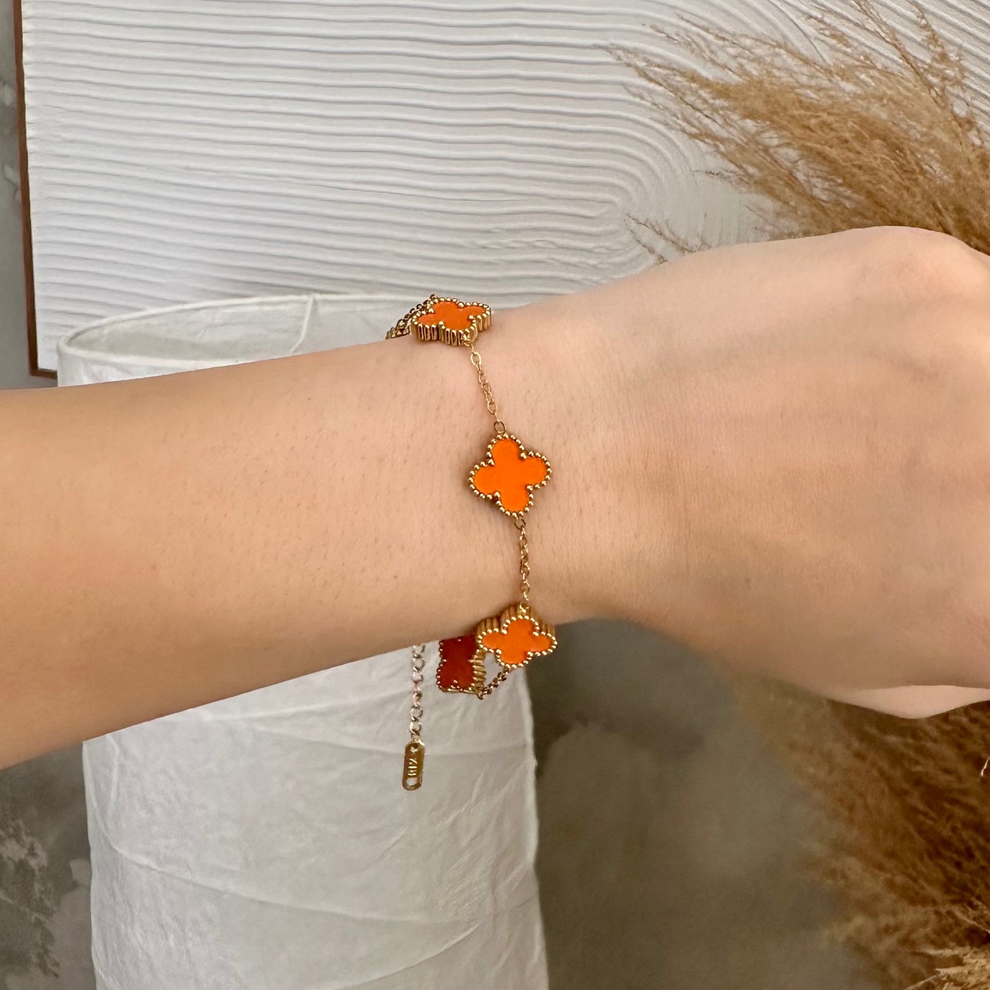 Clover Bracelet (Orange)